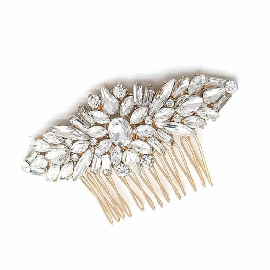 The White Collection Eliana - Sparkling Crystal Bridal Comb Silver