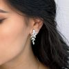 Windsor Bridal Bloom - Marquise Crystal Cluster Drop Bridal Earrings Earrings