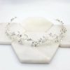 The White Collection Diana - Floral Pearl And Crystal Bridal Headband Silver