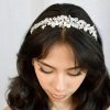 Windsor Bridal Tiana - Pear And Marquise Sparkling Crystal Bridal Headband Crown Silver