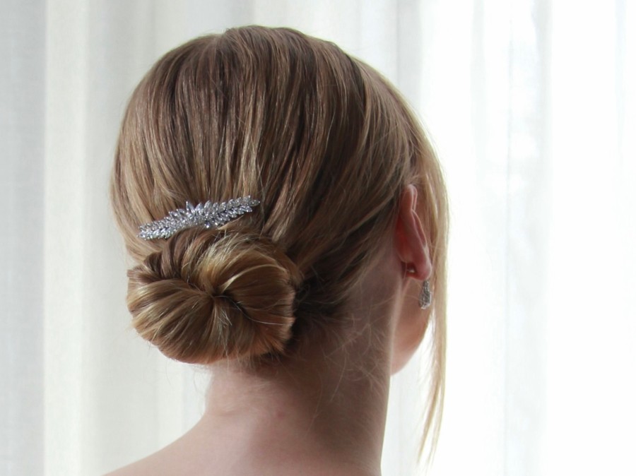 The White Collection Esme - Small Crystal Bridal Comb Silver