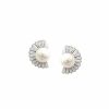 The White Collection Arabella - Pearl And Crystal Bridal Stud Earrings Earrings