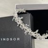 Windsor Bridal Celina - Single Band Classical Crystal Headband Silver