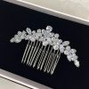 The White Collection Saphira - Elegant Sparkling Crystal Bridal Comb Silver