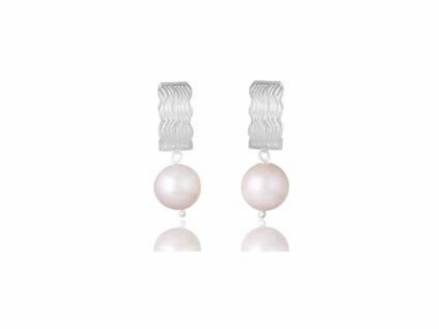 Lola Knight Lola Knight - Mabel - Pearl Drop Earrings - Silver Earrings