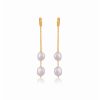 Lola Knight Lola Knight - Carla - Pearl Hoop Earrings - 18Ct Gold Gold