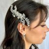 The White Collection Freya - Pretty Silver Sparkling Crystal Bridal Comb Silver